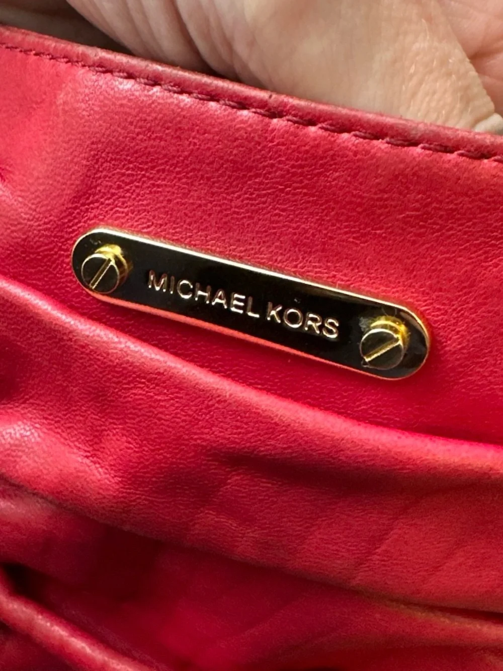 Vintage Y2K Michael Kors Red Rushed Clutch